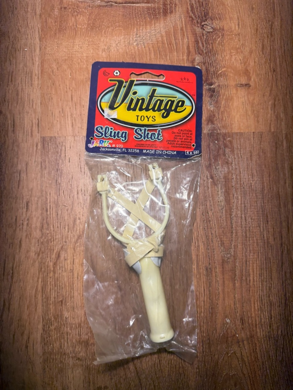 Vintage Cream Sling Shot Toy - Vintage